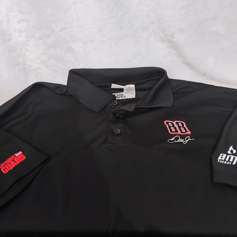 Vtg NASCAR Dale Earnhardt Jr 88 Polo‎ Shirt Mens Lrg National Guard Amp Energy E
